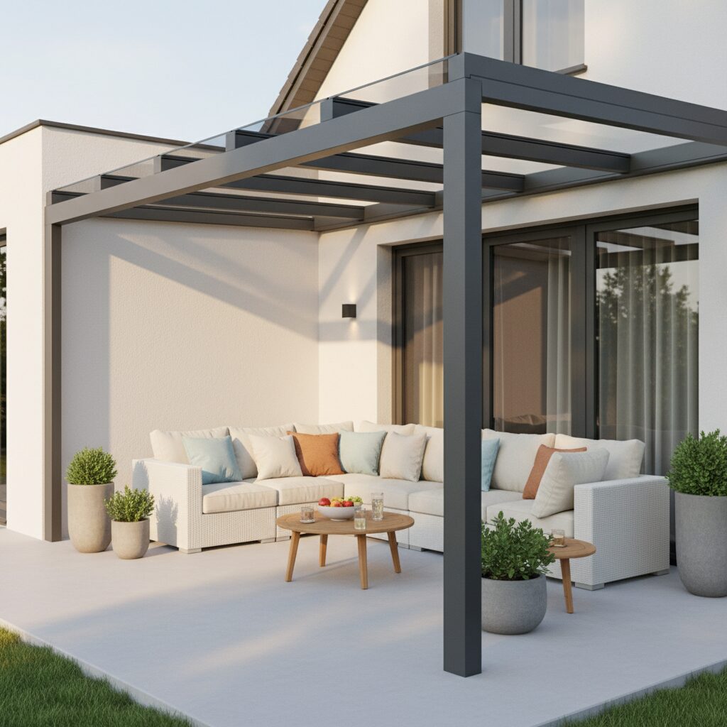 Le bois reste le matériau préféré des Français pour un abri de terrasse, mais l'aluminium gagne du terrain chaque année.