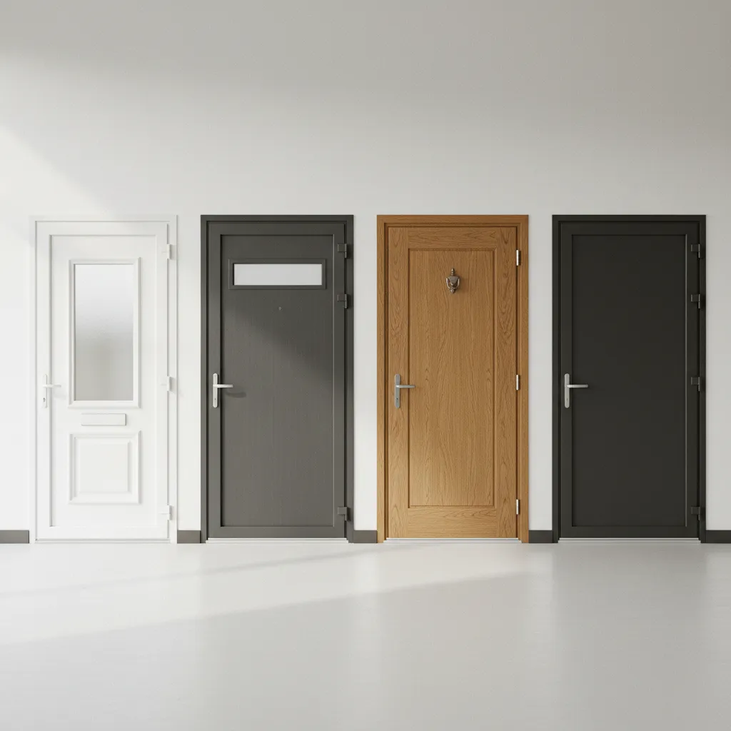 Comparatif des matériaux de portes d'entrée : PVC, aluminium, bois et acier