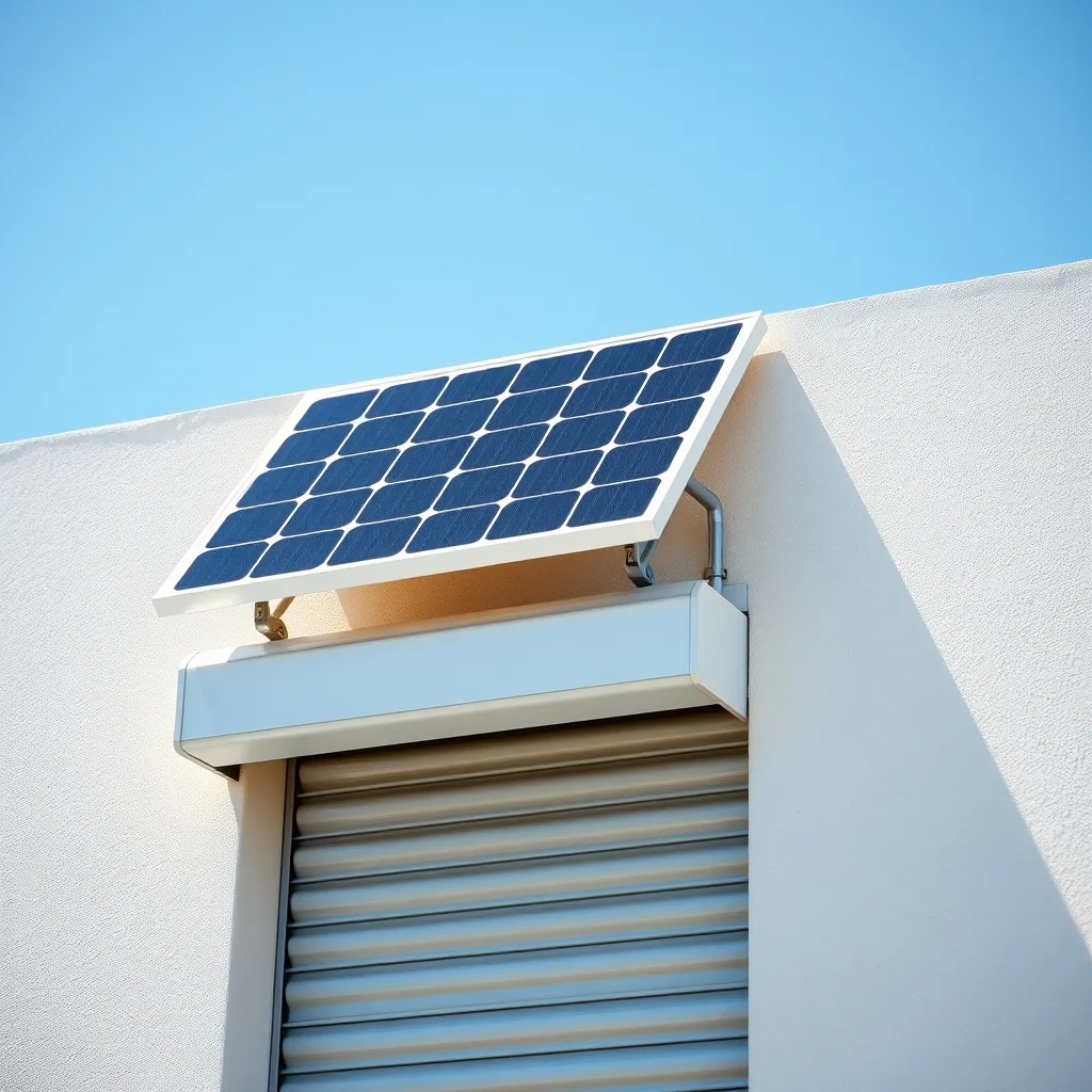 Panneau photovoltaïque intégré au coffre du volet roulant solaire