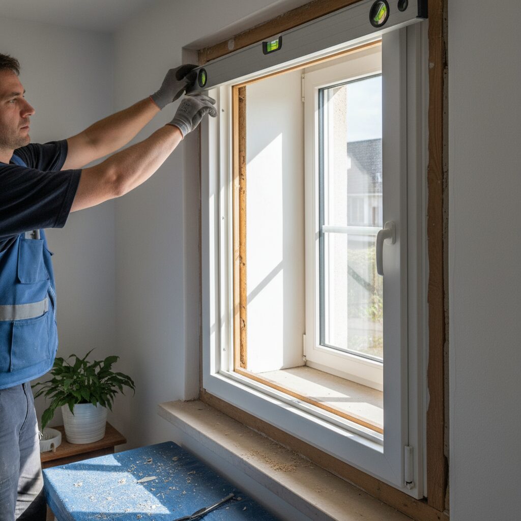 La pose en recouvrement conserve l'ancien dormant, ce qui réduit les travaux de maçonnerie.