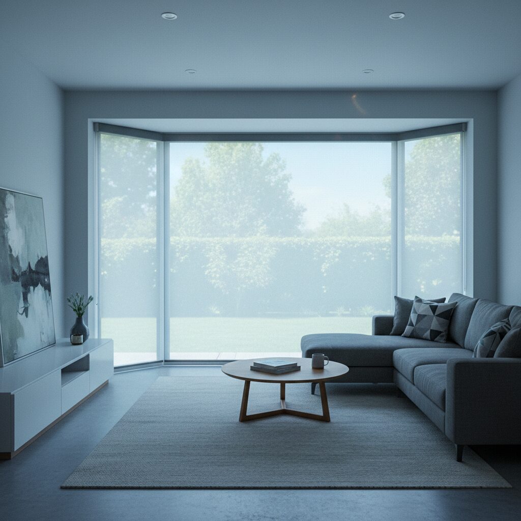 Un store screen extérieur réduit la température intérieure de 8 à 10 degrés en plein été.