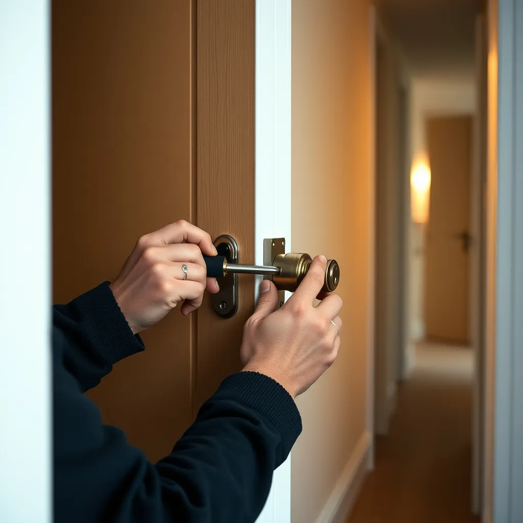 Installation du barillet sécurité dans une serrure multipoints sur la tranche de la porte