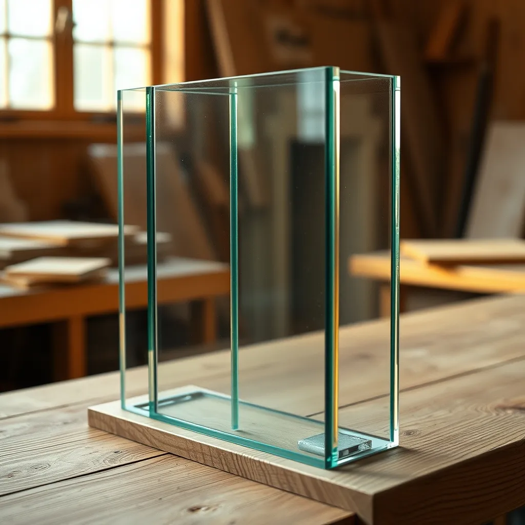 Coupe d'un double vitrage avec couche de gaz argon entre les deux verres