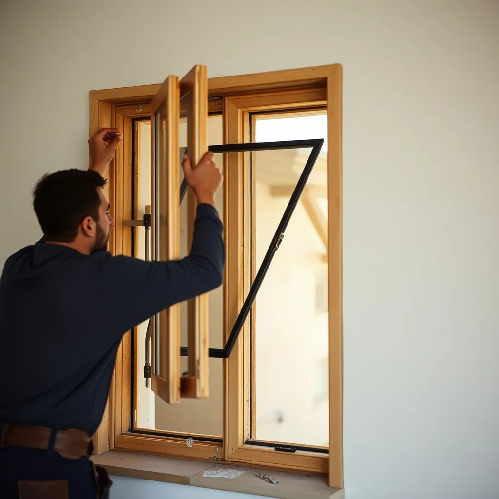 Pose d'un double vitrage de rénovation sur un ancien châssis bois