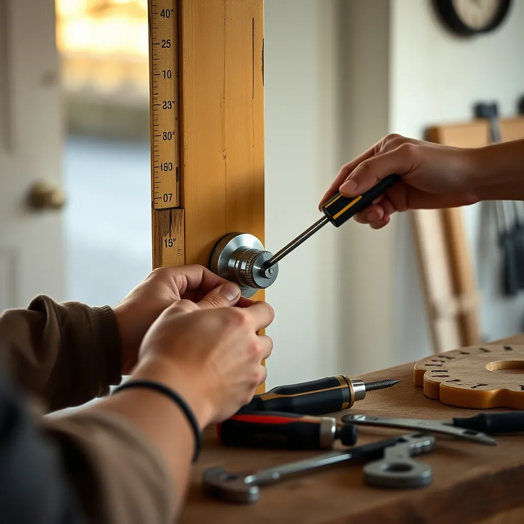 Démontage d'une serrure en applique 3 points sur une porte d'entrée