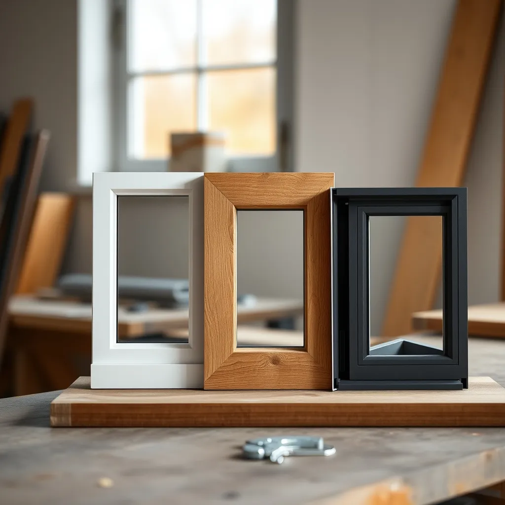 Comparatif des trois matériaux de châssis : PVC, bois et aluminium
