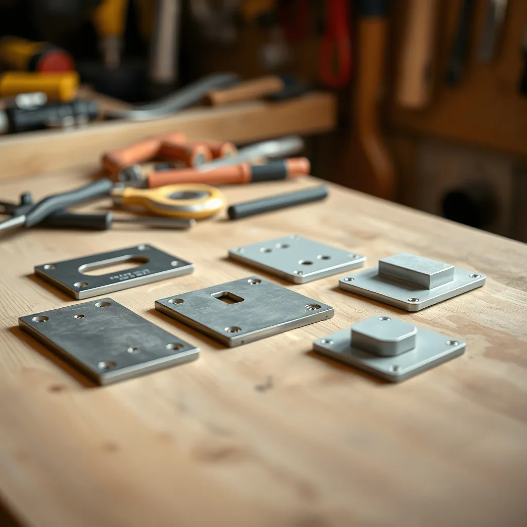 Différents modèles de gâches : plate, encastrable et électrique côte à côte