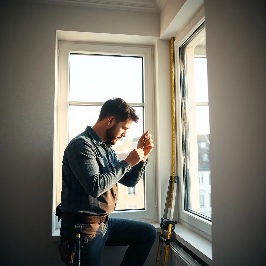 Prise de mesures pour la pose d'une fenêtre PVC en rénovation