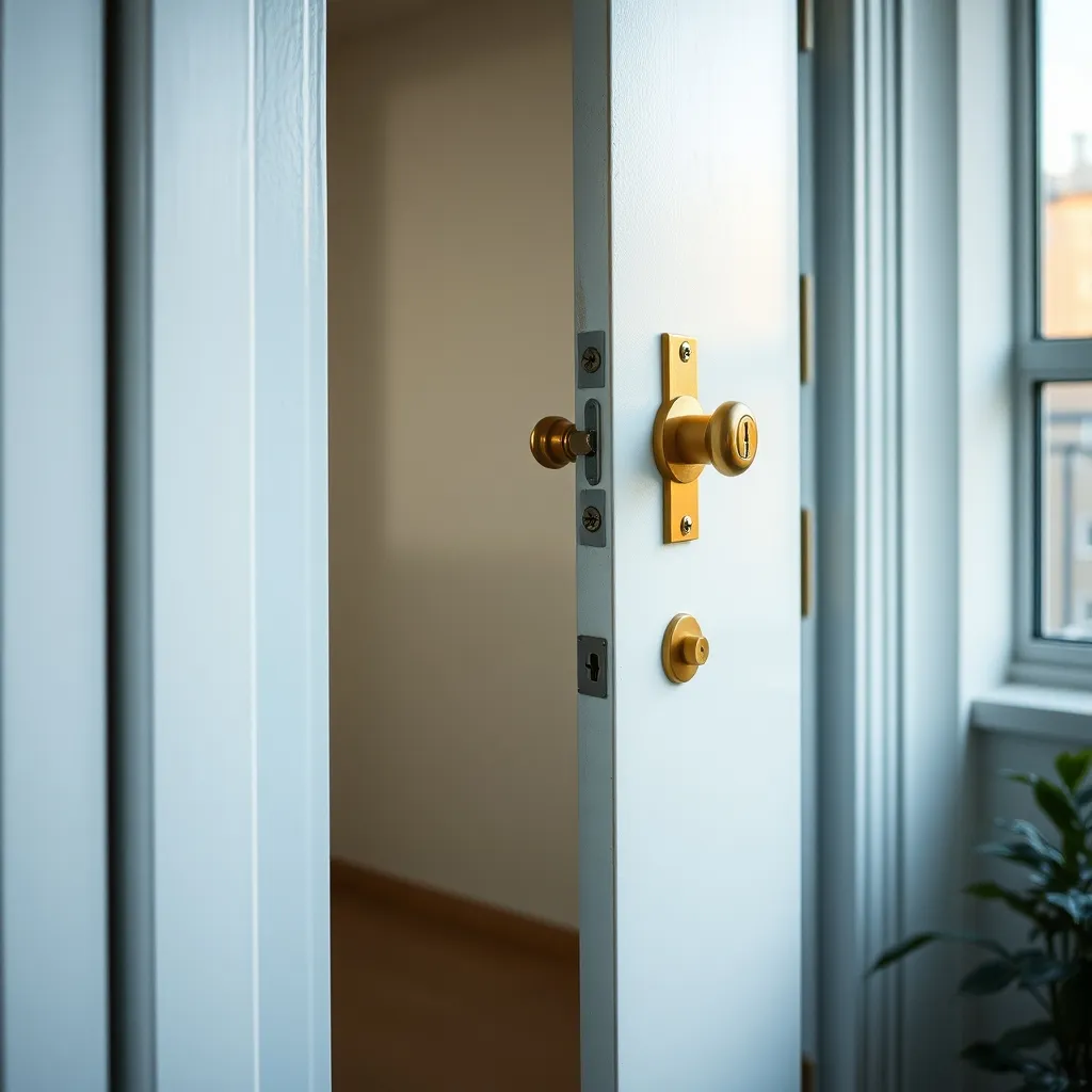 Détail d'une porte blindée avec serrure multipoints et joint d'étanchéité