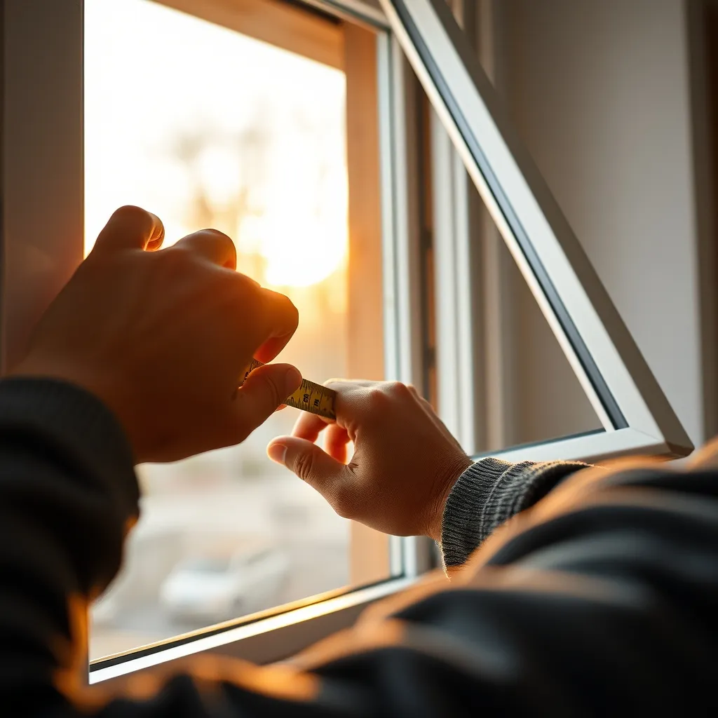 Prise de mesures précise lors de la pose d'une fenêtre aluminium en rénovation