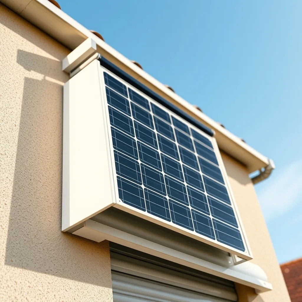 Le panneau solaire intégré au coffre alimente le moteur du volet Bubendorff