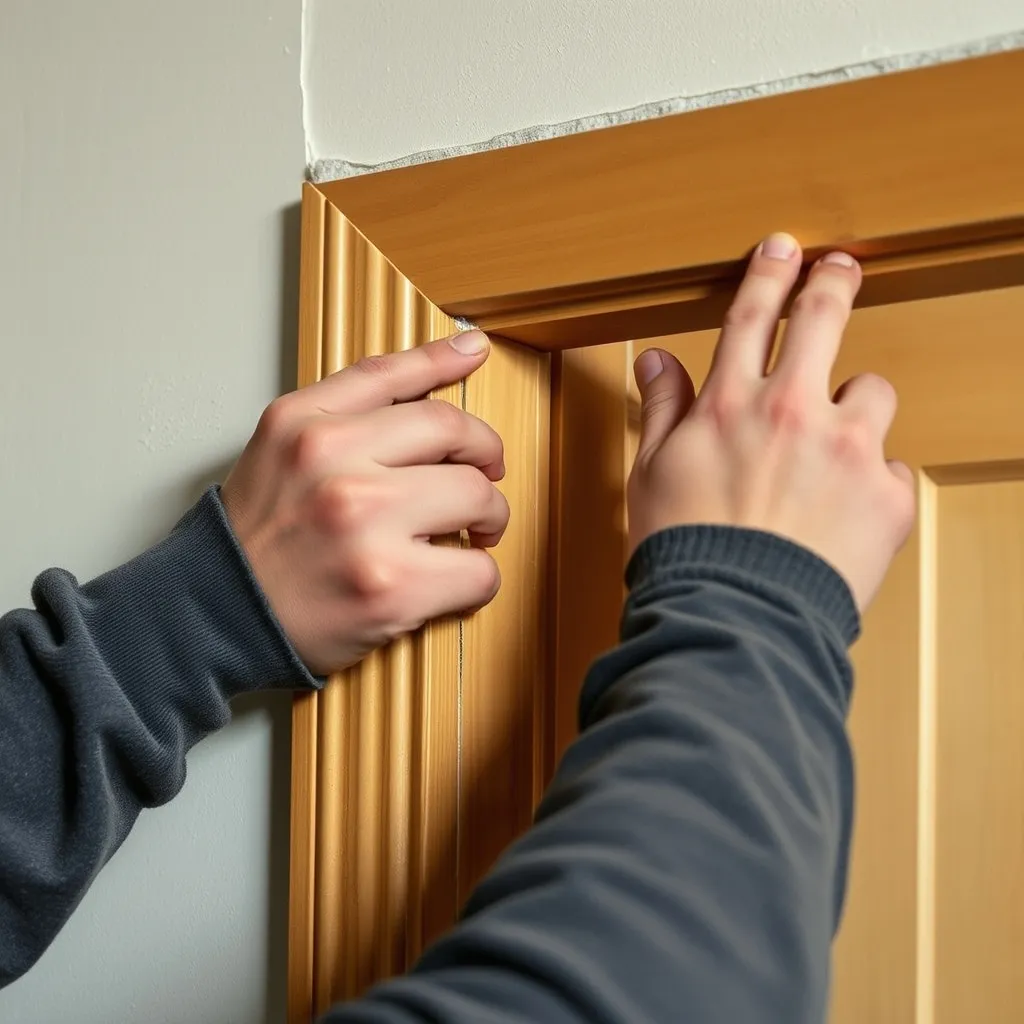 Application de mousse faible expansion entre l'huisserie et la cloison placo