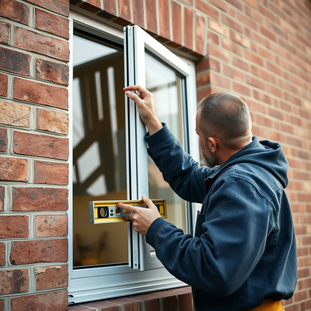 Pose professionnelle d'une fenêtre aluminium en rénovation