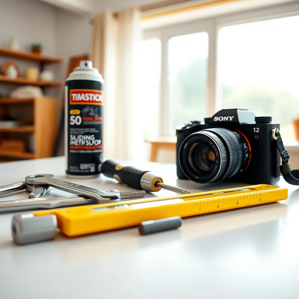 Kit d'outils complet pour le réglage d'une baie vitrée coulissante