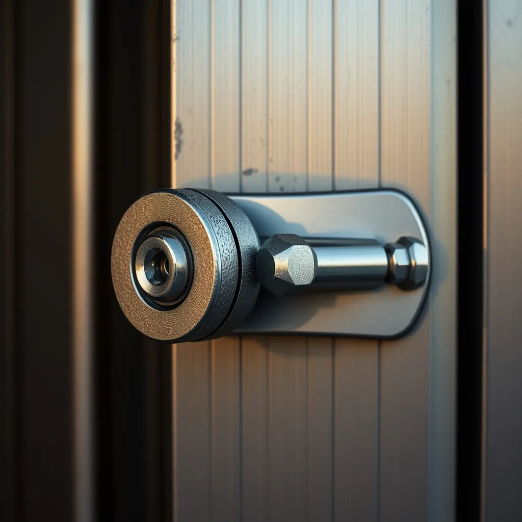 Mécanisme de serrure multipoints sur une porte blindée certifiée A2P