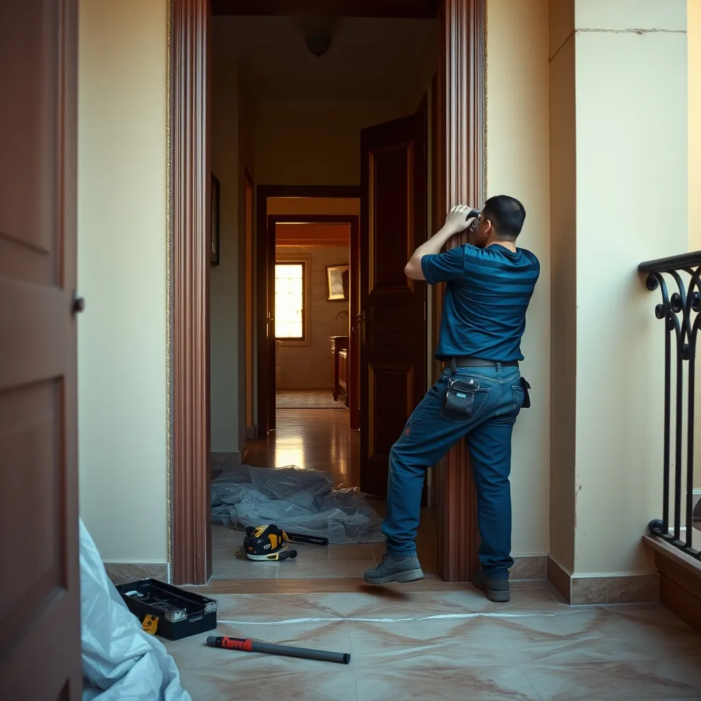 Installation d'un bloc-porte blindé dans un appartement marseillais