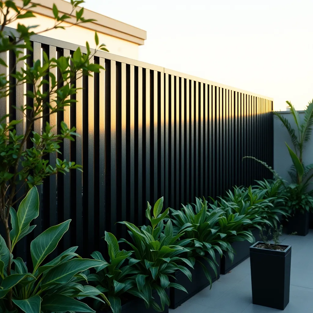 Claustra extérieur en aluminium thermolaqué installé sur une terrasse moderne
