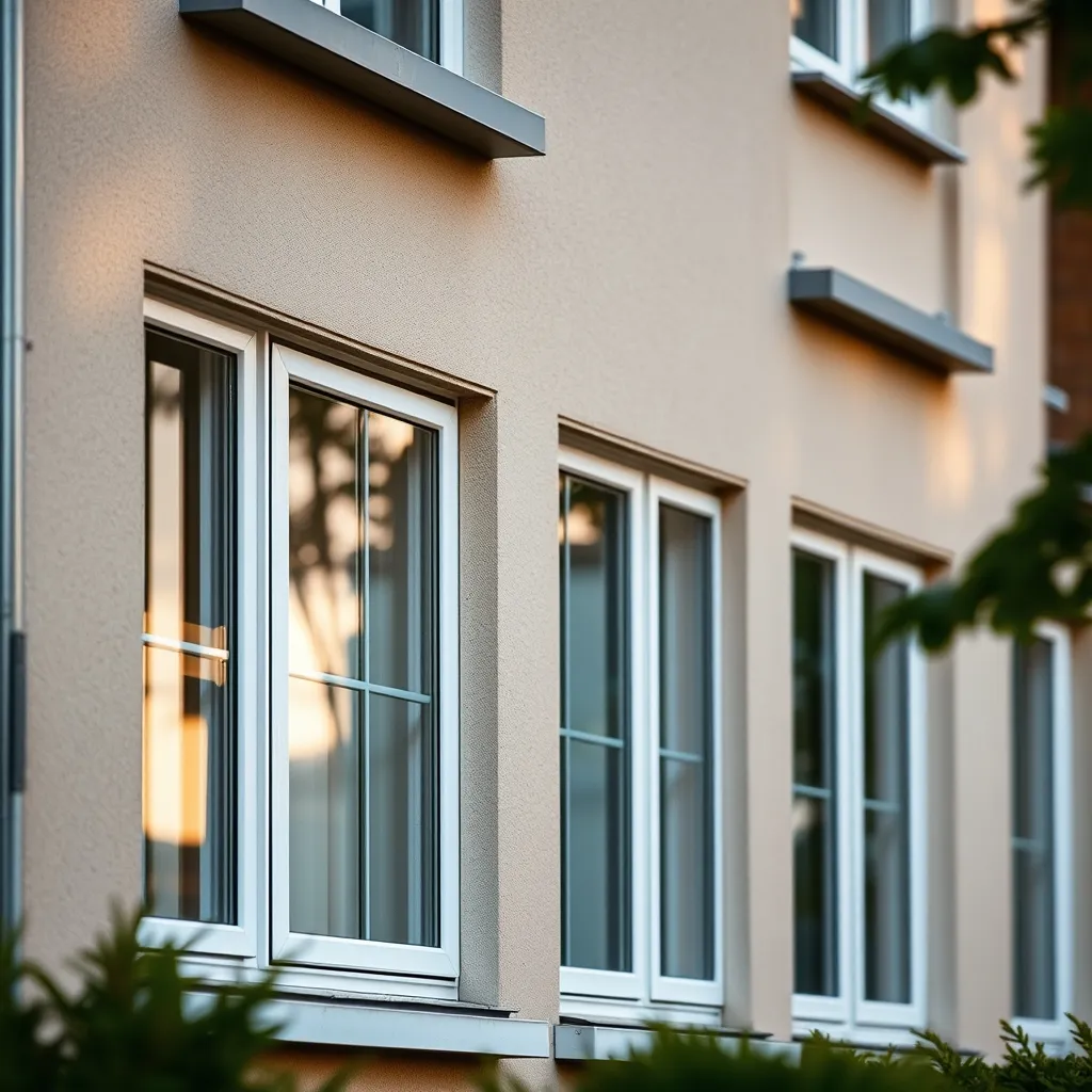 Fenêtres aluminium double vitrage posées sur une façade résidentielle rénovée