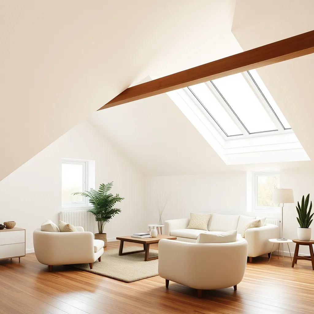 Des combles aménagés avec deux fenêtres de toit offrent un confort lumineux optimal
