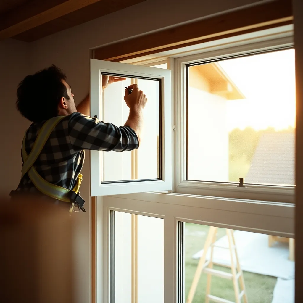 Pose d'une fenêtre PVC en rénovation par un artisan qualifié