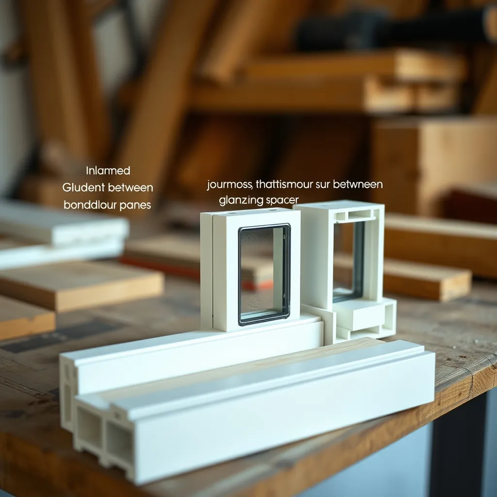 Comparaison des trois types de petits bois PVC : collé, intégré et en applique avec intercalaire