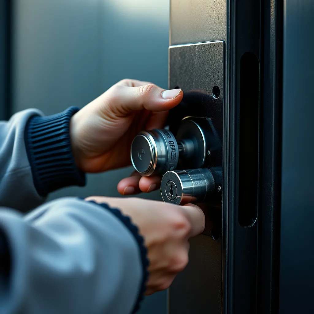 Installation d'un nouveau cylindre certifié A2P sur une porte blindée