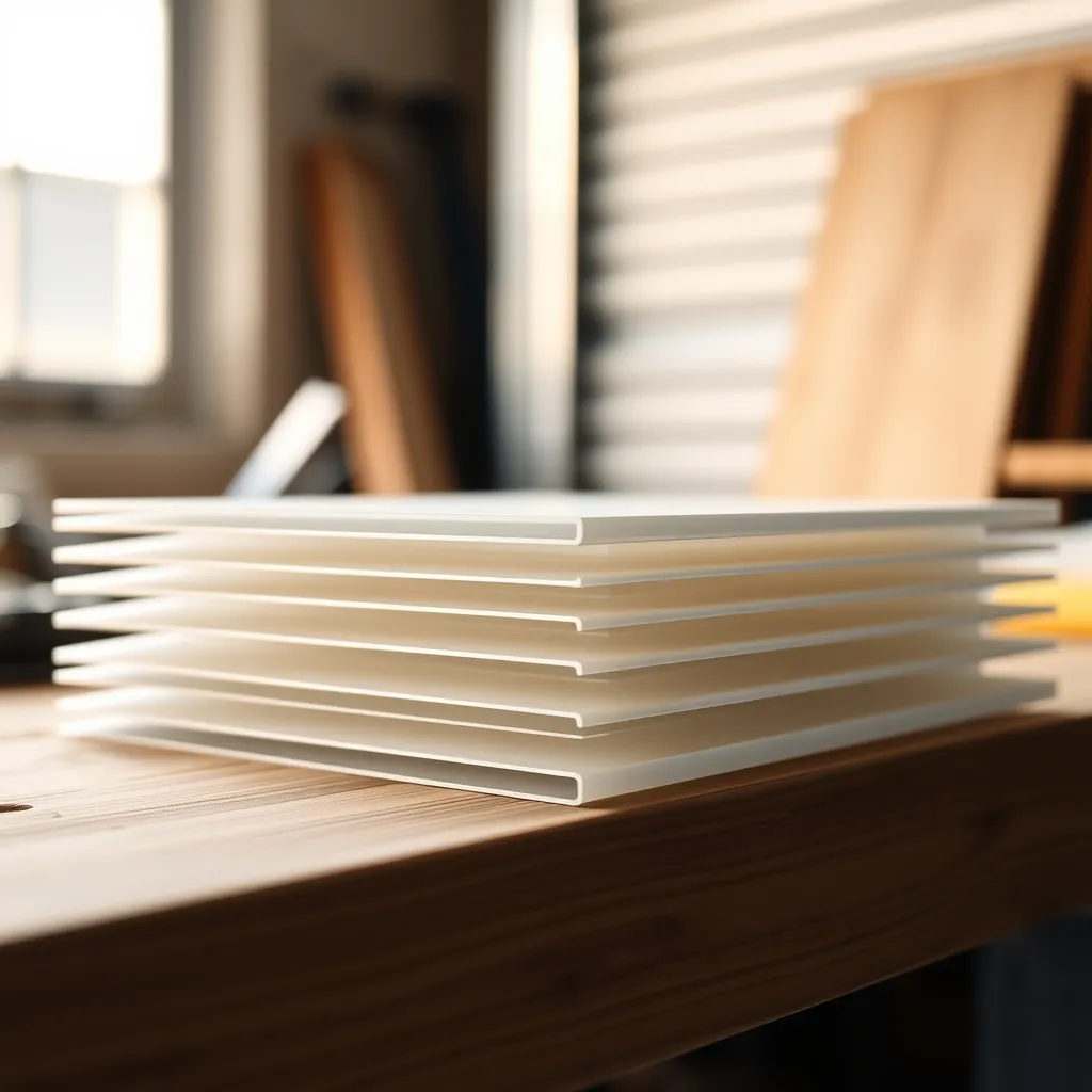 Comparaison des lames aluminium et PVC sur un établi d'atelier de menuiserie