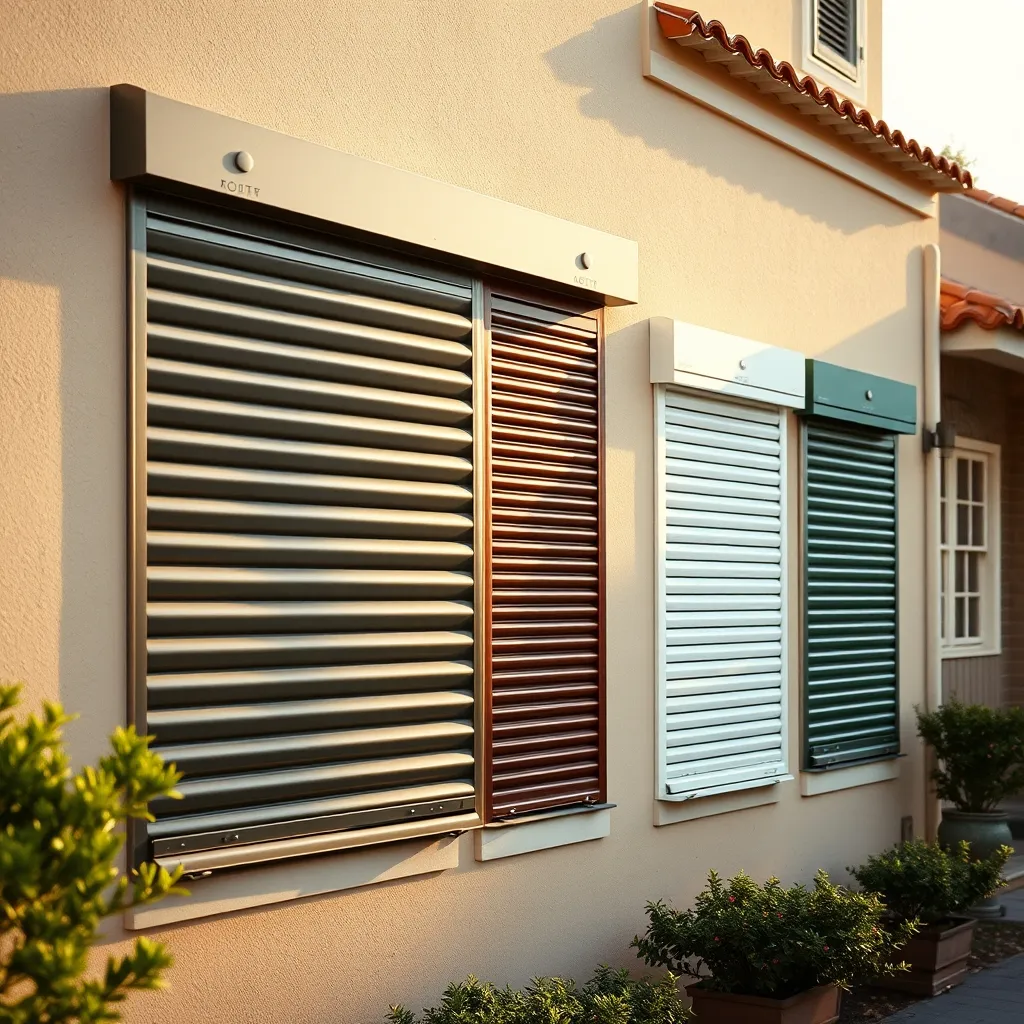 Volets roulants aluminium thermolaqués déclinés en plusieurs coloris RAL sur une façade