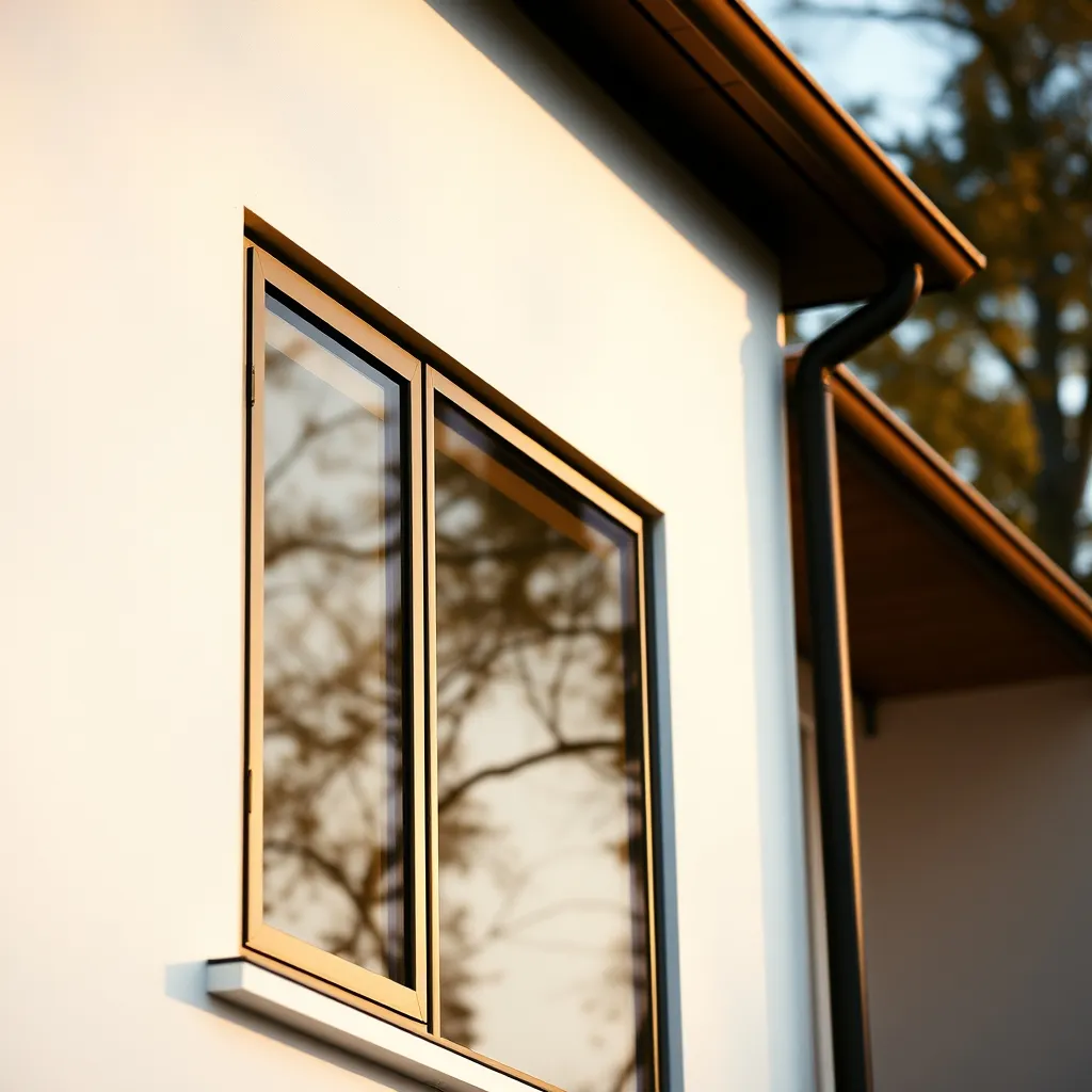 Fenêtre aluminium anthracite aux profils ultra-fins sur une maison contemporaine