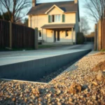 Maçonnerie pour un portail coulissant : dimensions du rail et fondations