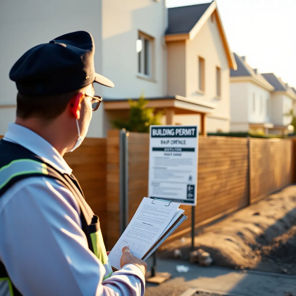 Constat d'huissier vérifiant la conformité de l'affichage du permis de construire