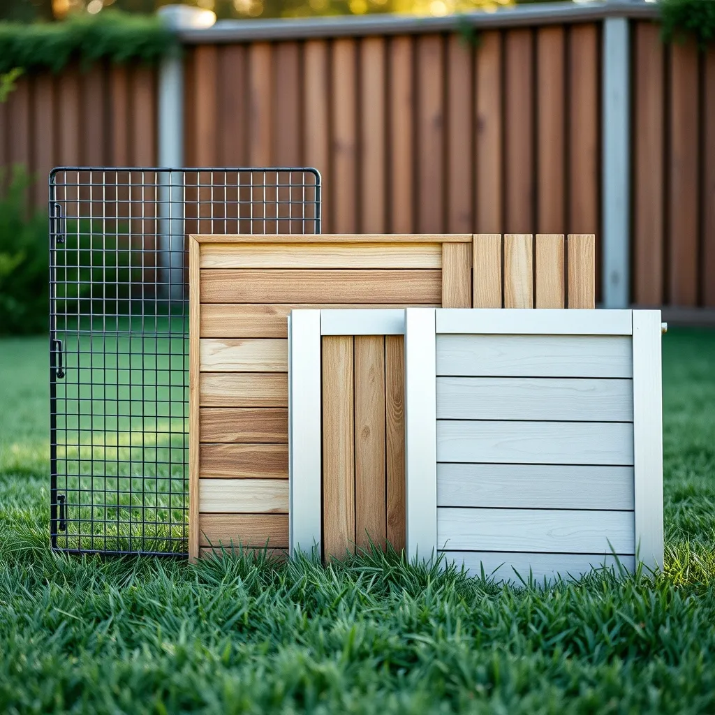 Comparatif visuel des principaux matériaux de clôture de jardin disponibles sur le marché